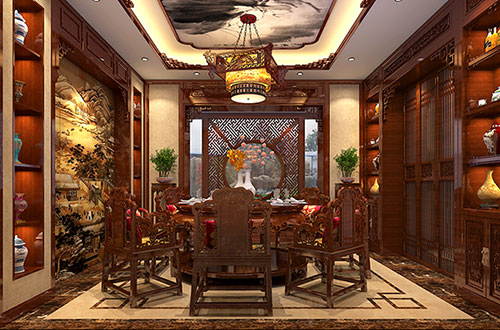 延安温馨雅致的古典中式家庭装修设计效果图